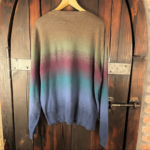 Territory Ahead ombré v-neck Pima cotton sweater XL - Picture 2 of 4